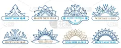 式样,形状,几何形状,新年前夕,半圆形,国境线,线条,做,布置