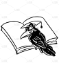 科学乌鸦阅读书籍插图
