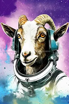 AI绘画_Prompts_anx_Goat_with_astronaut_helmet_in_galaxy_popart_cartoon_b41f3f7e-326d-42ef-b6e0-7561d468f5de_xpanx.com