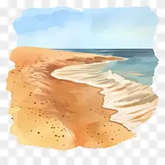 Beautiful Sandy Beach and Ocean Waves