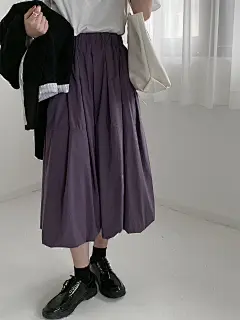110287复古赫本风蓬蓬高腰花苞微胖女生半身裙女春季显瘦心机裙子