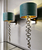 CHROMED BRONZE WALL LAMP