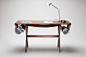 Oscar Desk by Giorgio Bonaguro : The Oscar Desk by Giorgio Bonaguro for Valsecchi 1918 is an Architects dream table. Made from solid wood and soft leather, the stylish and versatile work desk is inspired by architects drawing boards(the desk takes its nam