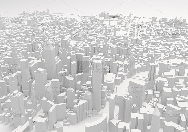 城市建筑3d插图