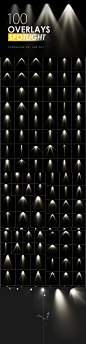 100个舞台灯光聚光灯叠加图层效果集合