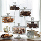 Glass Pedestals for your next Candy/Cookie Bar: 