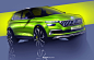 Skoda Vision X Concept Design Sketch Render