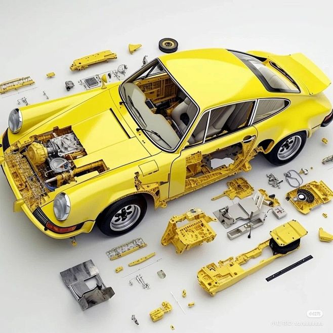 其中可能包括：a yellow car ...
