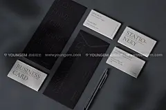 质感信封信纸名片文具品牌VI设计作品贴图ps样机素材场景展示模板图片