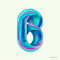 number typography   lettering chrome
