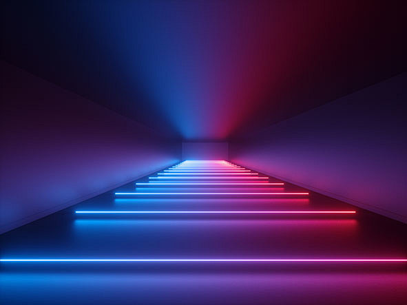 3d立体霓虹灯虚拟空间场景抽象迷幻ktv展板的闪烁jpg背景超清素材