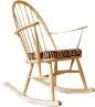 北欧现代摇摇椅简约田园实木躺椅北美进口白橡木摇椅宜家风逍遥椅