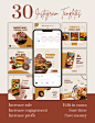 FOOD INSTAGRAM POST Templates, Blog Templates, Recipe Templates for Canva, Food Blogger Instagram Content, Small Business Branding, Instagram Food Templates, Canva Templates - Payhip