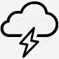 天气预报云闪电图标 免费下载 页面网页 平面电商 创意素材