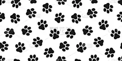 爪子无缝模式狗爪猫爪斗牛犬矢量壁纸孤立背景
