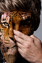 Faces Of The Wild: I Fight Animal Captivity With My Portraits : Faces of the Wild is a new portrait series showing humans inside of an animal sheath.

The project was inspired by captive animals, rocking back and forth in their cages at the zoo as the res