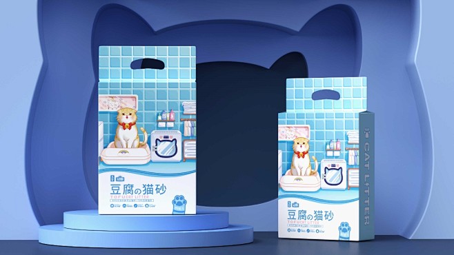 宠物先生豆腐猫砂产品包装设计