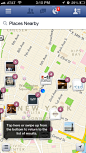 Facebook iPhone popovers, maps screenshot