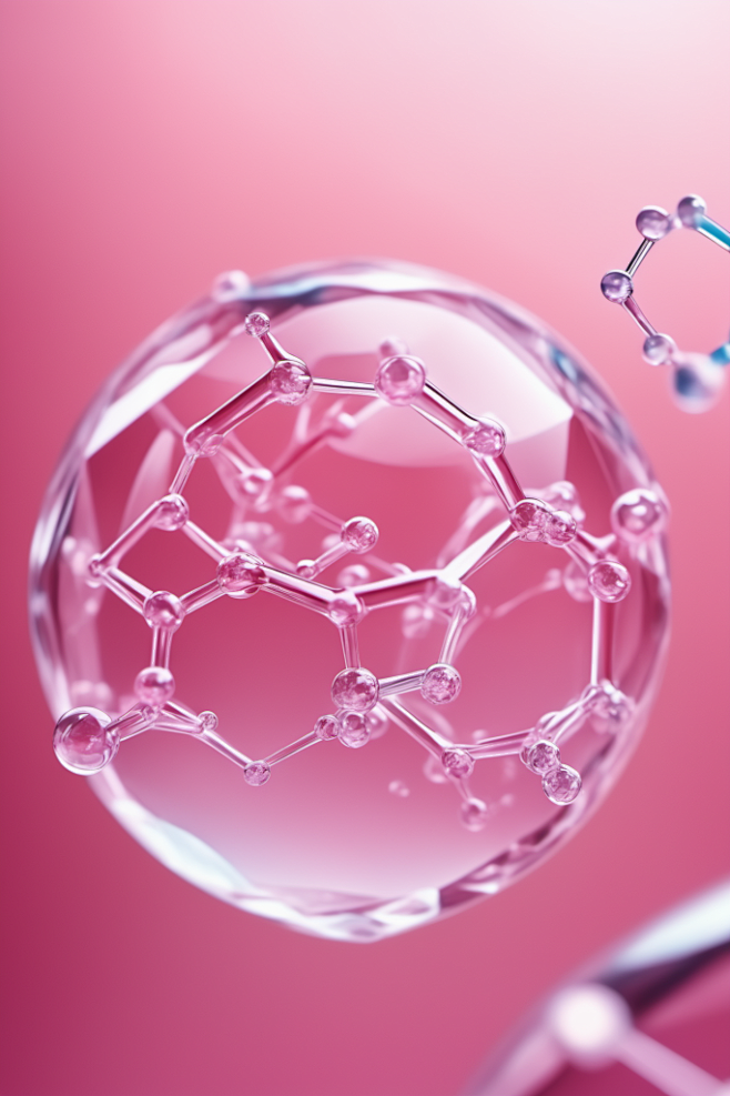 透明状态医美液体泡泡分子3d医疗模型