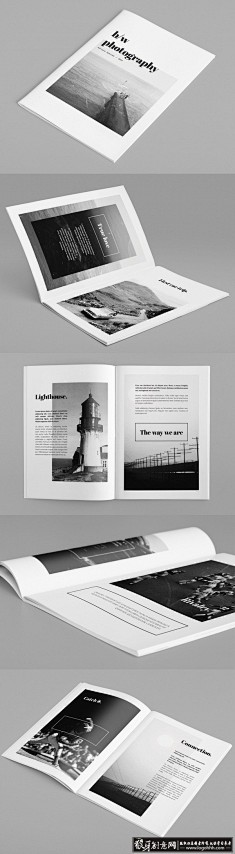 黑白画册封面设计 简约画册设计 优秀画册...