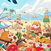 阿柴的夏日沙滩_古怪的十一__插画师作品_涂鸦王国gracg.com