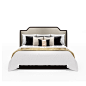 现代简约新中式床实木床1.8米 双人床2米2.2米大床主卧公主床家具-淘宝网