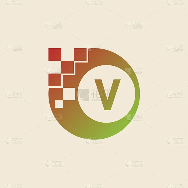 数字首字母V图标设计素材-花瓣网