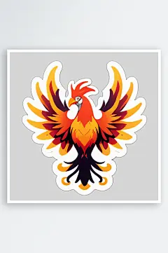 可爱卡通凤凰插画装饰-众图网
