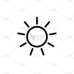 插图向量图形的太阳图标模板