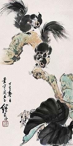 刘继卣写意松鼠作品欣赏