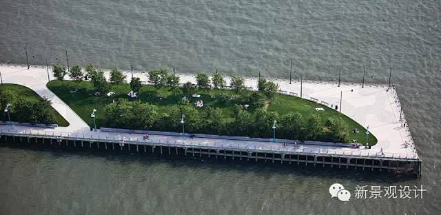 公园平面图:纽约Hudson River...