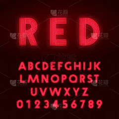 字母,红色,文字,字体,霓虹灯,数字,线条,字母表次序,信函,现代