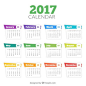 2017 calendar template in abstract style