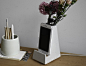 Stak Ceramics Bloom Phone Vase holds your flowers and your phone