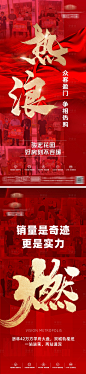 地产成交热销红金海报-源文件