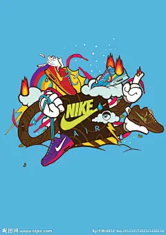 耐克广告 _潮流涂鸦采下来 #率叶插件，让花瓣网更好用#