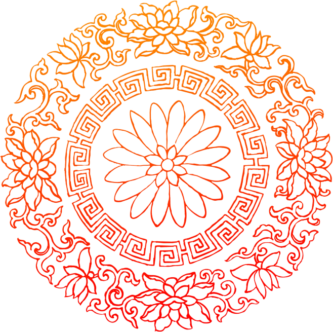 中国风复古雕花花纹