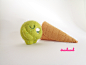 "Scoopsie Lime", ice cream scoop Art Toy : SCOOPSIES collection. Scoopsies are Art Toys inspired by ice cream scoops Each character has a different flavor and personality. Needle felted and one of a kind Art Toy. 