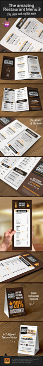 The Amazing Restaurant Menu 3 - GraphicRiver Item for Sale@北坤人素材