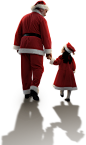 圣诞爷爷和小女孩
