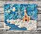 Frozen River Wall Sculpture | polymer clay | wall art | home decor | wall decor | wall hanging | original artwork | clay art : This is a piece of artwork from my Russian Churches Series. It is inspired by my exploration of religious myths and stories of R