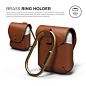 Amazon.com: elago AirPods Leather Case [Brown] - [Genuine leather][Added Brass Ring Holder][True Fit] – for AirPods: Cell Phones & Accessories