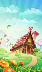 Sweet world candy shooter mobile GUI 