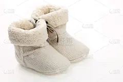 婴儿鞋,白色,一对,在上面,新的,水平画幅,小的,可爱的,无人,时尚