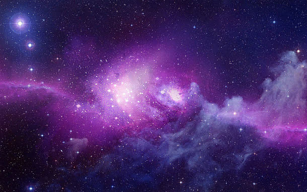 紫色星光宇宙海报背景七夕情人节-觅元素5...