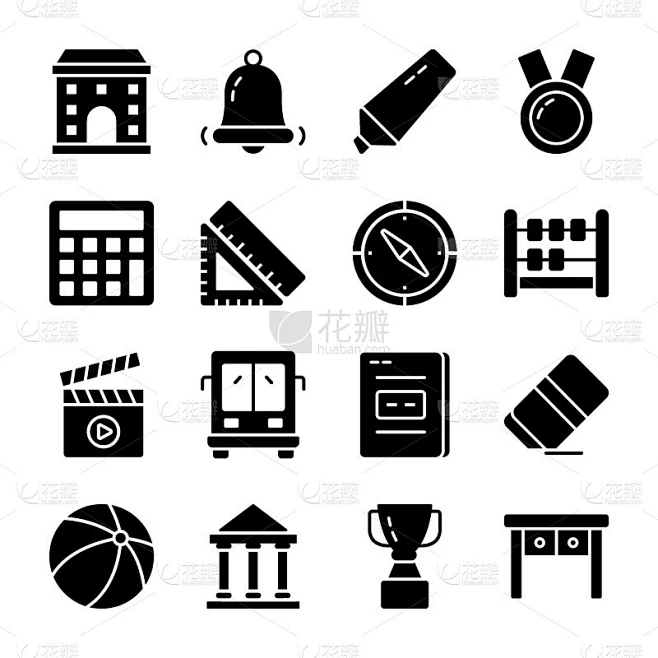 Science and Education Icons Pack素材-花瓣网