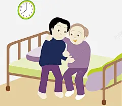 彩色扁平化照顾病人卡通插画矢量图高清素材 网页 免费下载 页面网页 平面电商 创意素材 png素材
