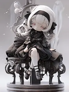 用MJ生成的暗黑系哥特少女盲盒也太美了吧！ - 小红书