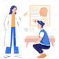 扁平-体检医疗场景人物插画-SVG1