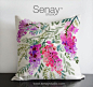 Wisteria original design in radiant orchid colours by SenayStudio  #radiant #radiantorchid #pantone #colour #color #2014 #pillowcover #purples#mauve#pink#red#floral